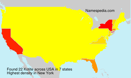 Surname Kotite in USA Surname Kotite in USA