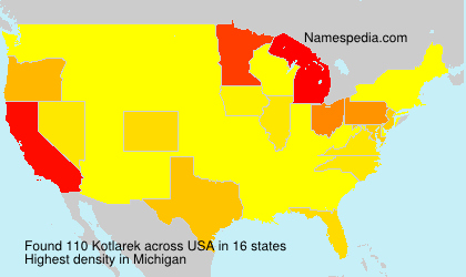 Surname Kotlarek in USA Surname Kotlarek in USA