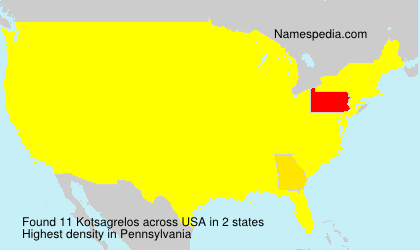 Surname Kotsagrelos in USA Surname Kotsagrelos in USA