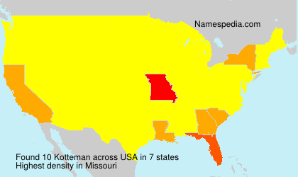 Surname Kotteman in USA Surname Kotteman in USA
