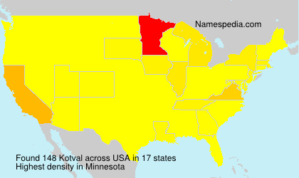 Surname Kotval in USA Surname Kotval in USA