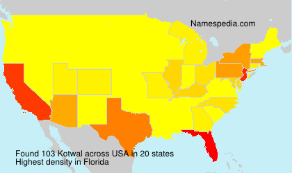 Surname Kotwal in USA Surname Kotwal in USA