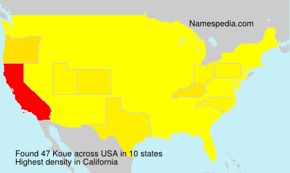 Surname Koue in USA Surname Koue in USA