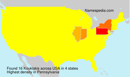Surname Kouklakis in USA Surname Kouklakis in USA