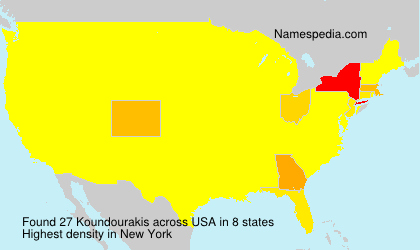 Surname Koundourakis in USA Surname Koundourakis in USA