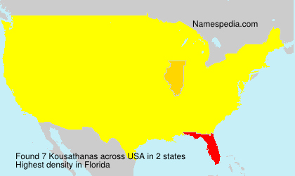 Surname Kousathanas in USA Surname Kousathanas in USA