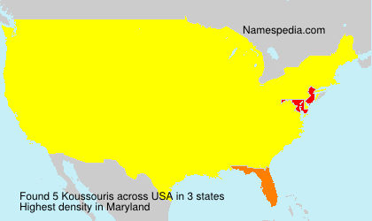 Surname Koussouris in USA Surname Koussouris in USA