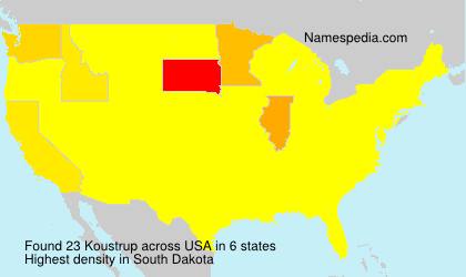 Surname Koustrup in USA Surname Koustrup in USA