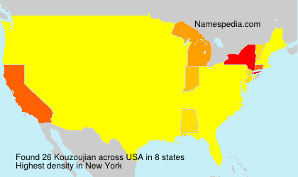 Surname Kouzoujian in USA Surname Kouzoujian in USA
