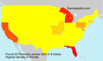 Surname Kovinsky in USA Surname Kovinsky in USA