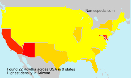 Surname Kowtha in USA Surname Kowtha in USA