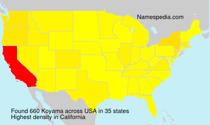 Surname Koyama in USA Surname Koyama in USA