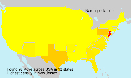 Surname Koye in USA Surname Koye in USA