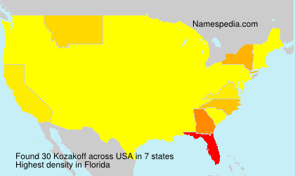 Surname Kozakoff in USA Surname Kozakoff in USA