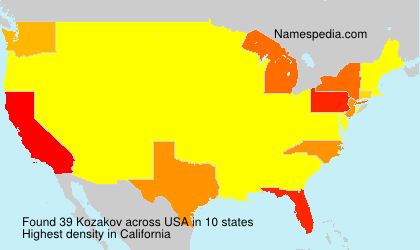 Surname Kozakov in USA Surname Kozakov in USA