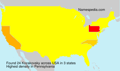 Surname Kozakovsky in USA Surname Kozakovsky in USA