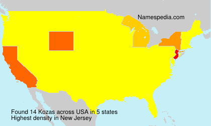 Surname Kozas in USA Surname Kozas in USA