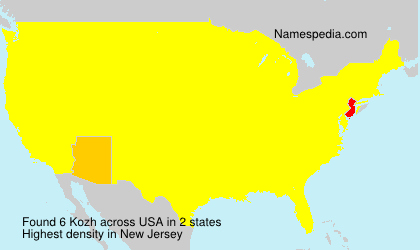 Surname Kozh in USA Surname Kozh in USA