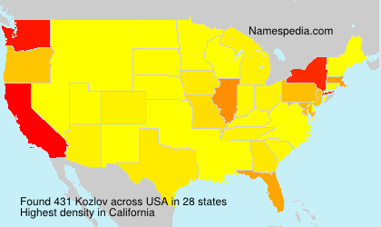 Surname Kozlov in USA Surname Kozlov in USA