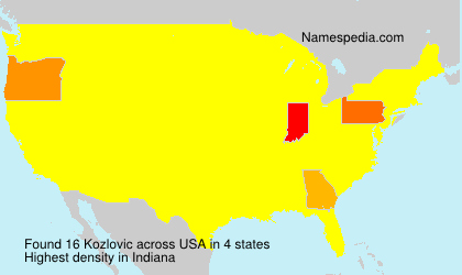 Surname Kozlovic in USA Surname Kozlovic in USA
