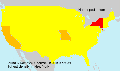 Surname Kozlovska in USA Surname Kozlovska in USA
