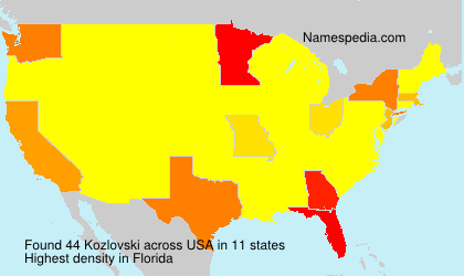 Surname Kozlovski in USA Surname Kozlovski in USA