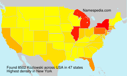 Surname Kozlowski in USA Surname Kozlowski in USA