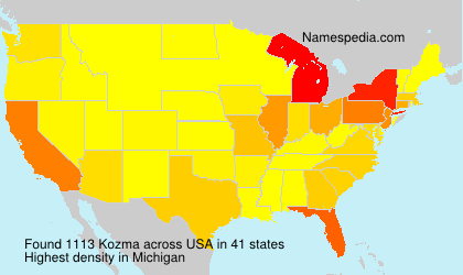 Surname Kozma in USA Surname Kozma in USA