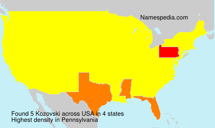 Surname Kozovski in USA Surname Kozovski in USA