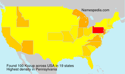 Surname Kozup in USA Surname Kozup in USA