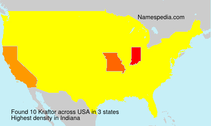 Surname Kraftor in USA Surname Kraftor in USA