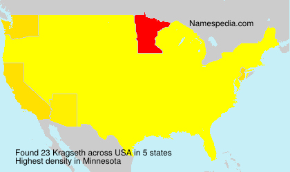 Surname Kragseth in USA Surname Kragseth in USA