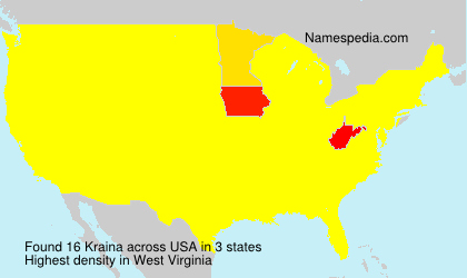 Surname Kraina in USA Surname Kraina in USA