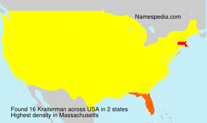 Surname Kraiterman in USA Surname Kraiterman in USA