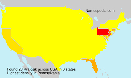 Surname Krajcsik in USA Surname Krajcsik in USA