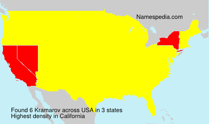 Surname Kramarov in USA Surname Kramarov in USA