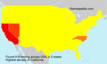 Surname Kramling in USA Surname Kramling in USA