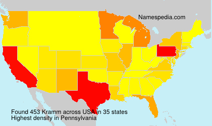 Surname Kramm in USA Surname Kramm in USA