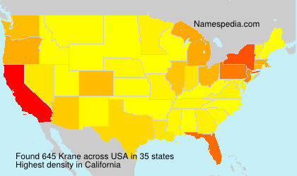 Surname Krane in USA