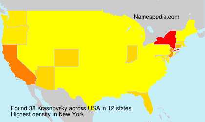 Surname Krasnovsky in USA