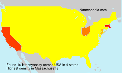 Surname Krasnyansky in USA Surname Krasnyansky in USA