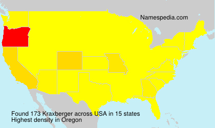Surname Kraxberger in USA Surname Kraxberger in USA