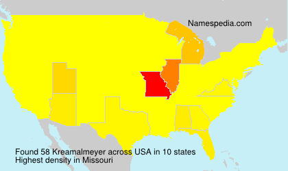 Surname Kreamalmeyer in USA Surname Kreamalmeyer in USA