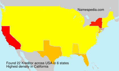 Surname Kreditor in USA Surname Kreditor in USA