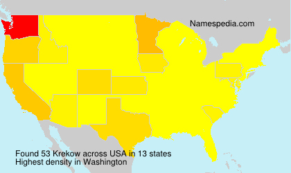 Surname Krekow in USA