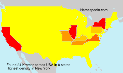 Surname Kremar in USA Surname Kremar in USA
