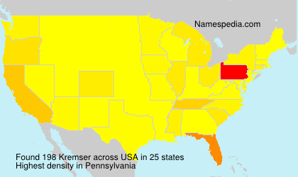 Surname Kremser in USA Surname Kremser in USA