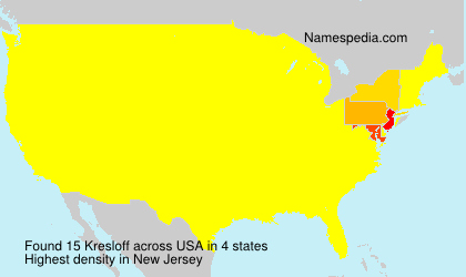 Surname Kresloff in USA Surname Kresloff in USA