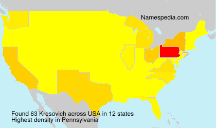 Surname Kresovich in USA Surname Kresovich in USA