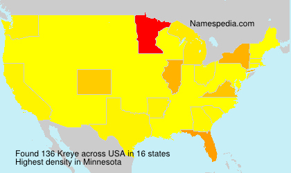 Surname Kreye in USA Surname Kreye in USA